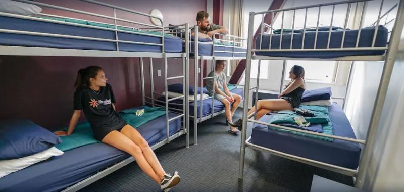 Nomads Capital Backpackers - Wellington (Adults Only) Hostel Εξωτερικό φωτογραφία A typical room at a backpacker hostel in Australia